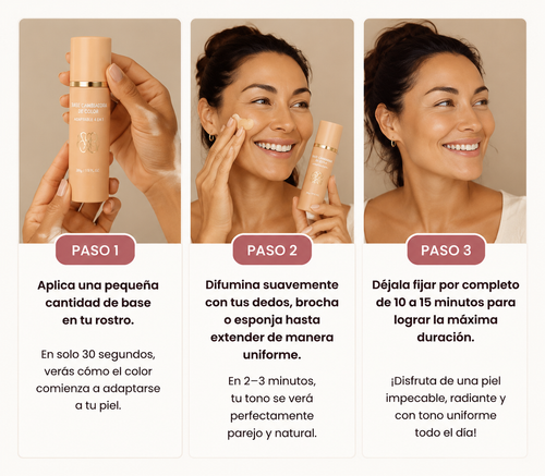 Orzenate™ - Base 4 en 1 con SPF 50 | Se adapta a tu tono en segundos.